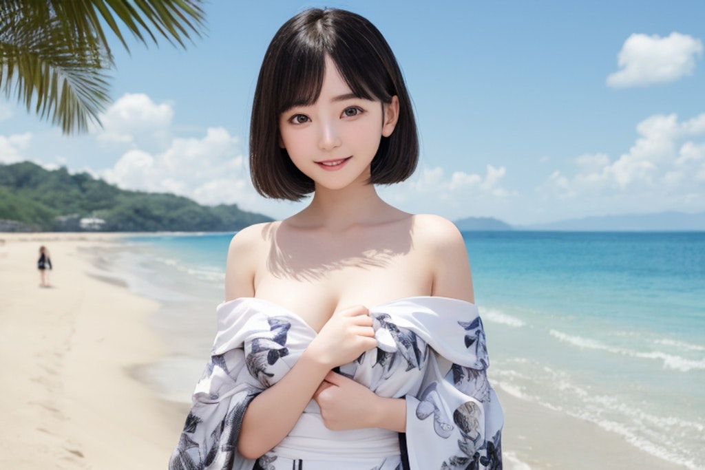 暑い夏は、薄着ね。眼鏡忘れと女子高校生