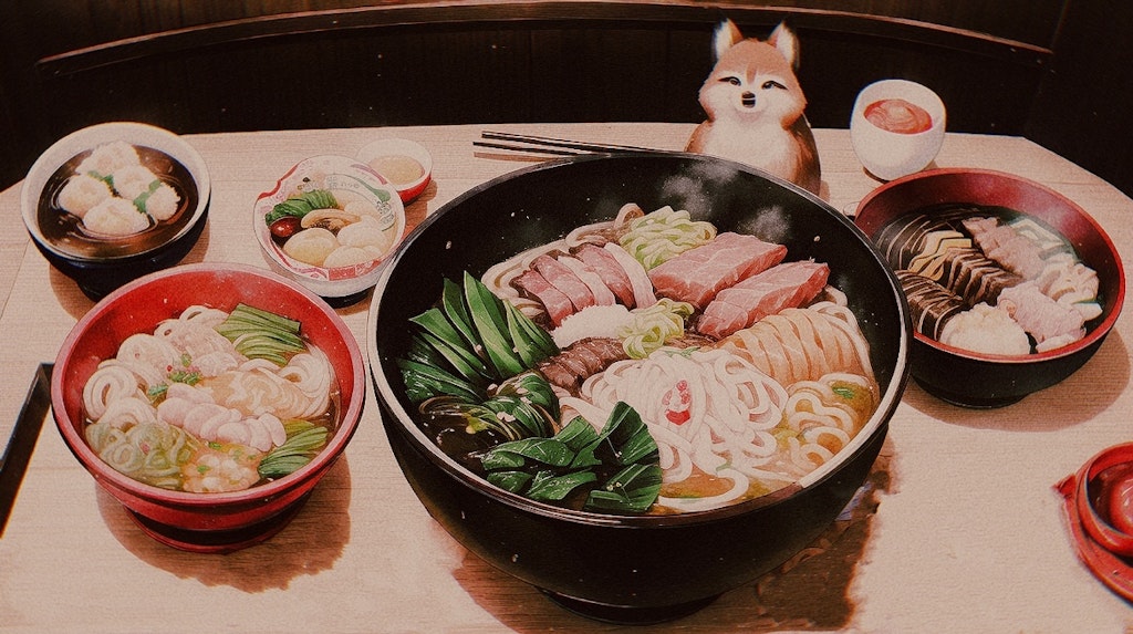 うどん・温かいうどん・暖かいきつね饂飩