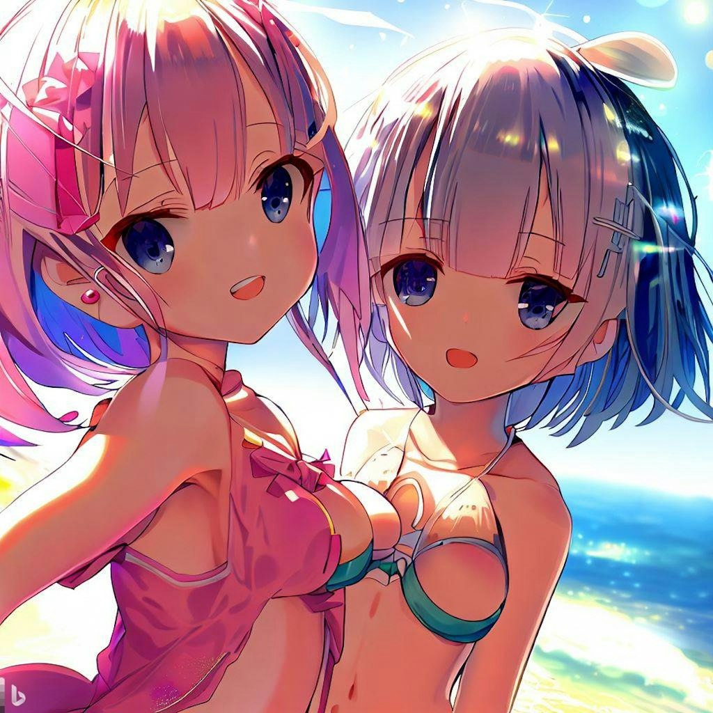 海で遊ぶレム＆ラム（その4）