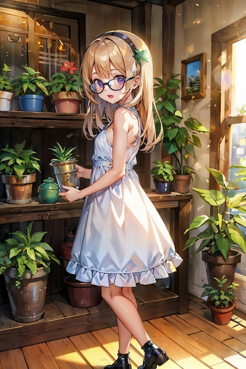 植物と少女