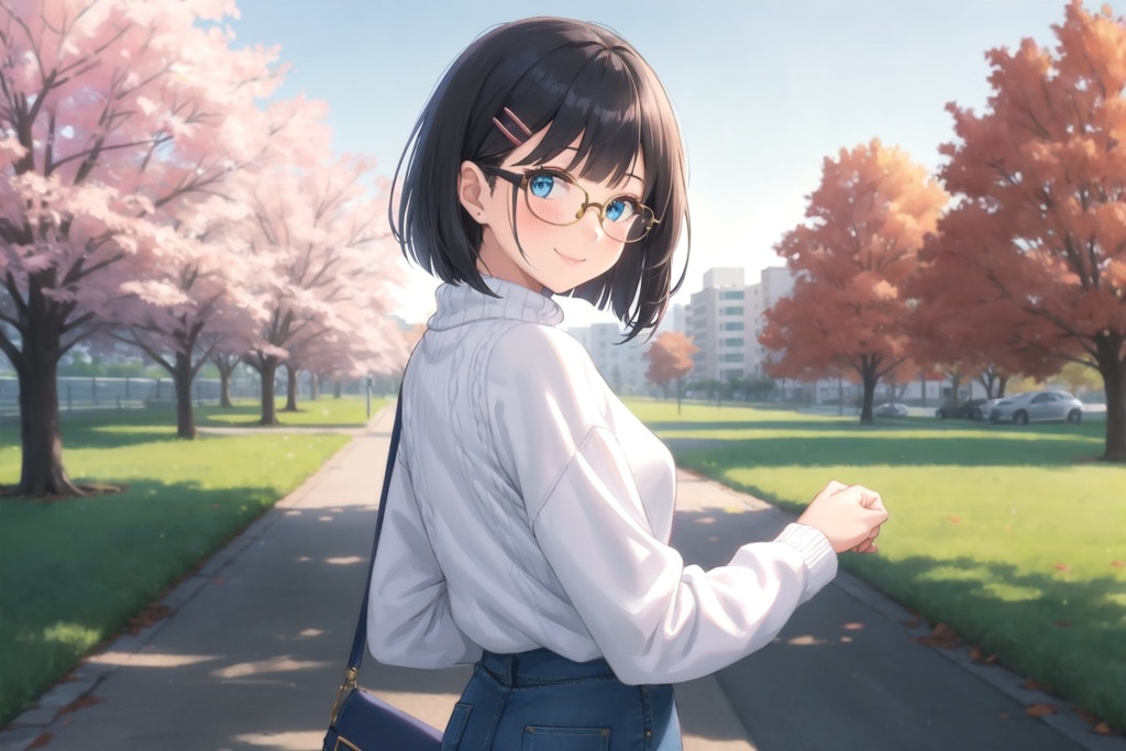 振り向きメガネちゃん👓✨