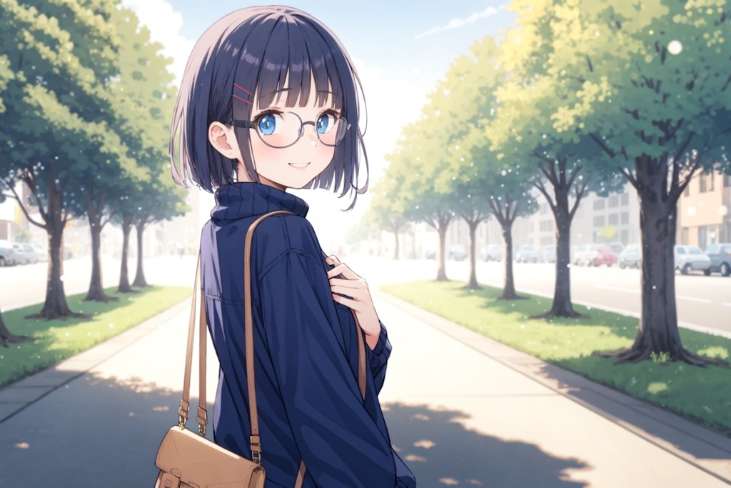 振り向きメガネちゃん👓✨