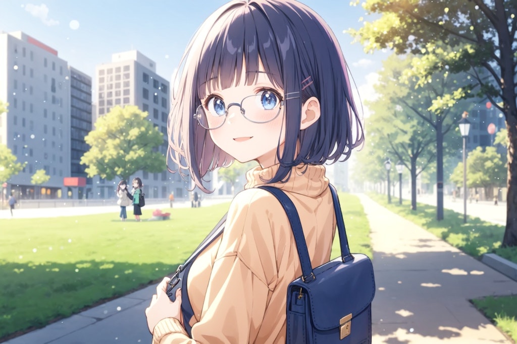 振り向きメガネちゃん👓✨