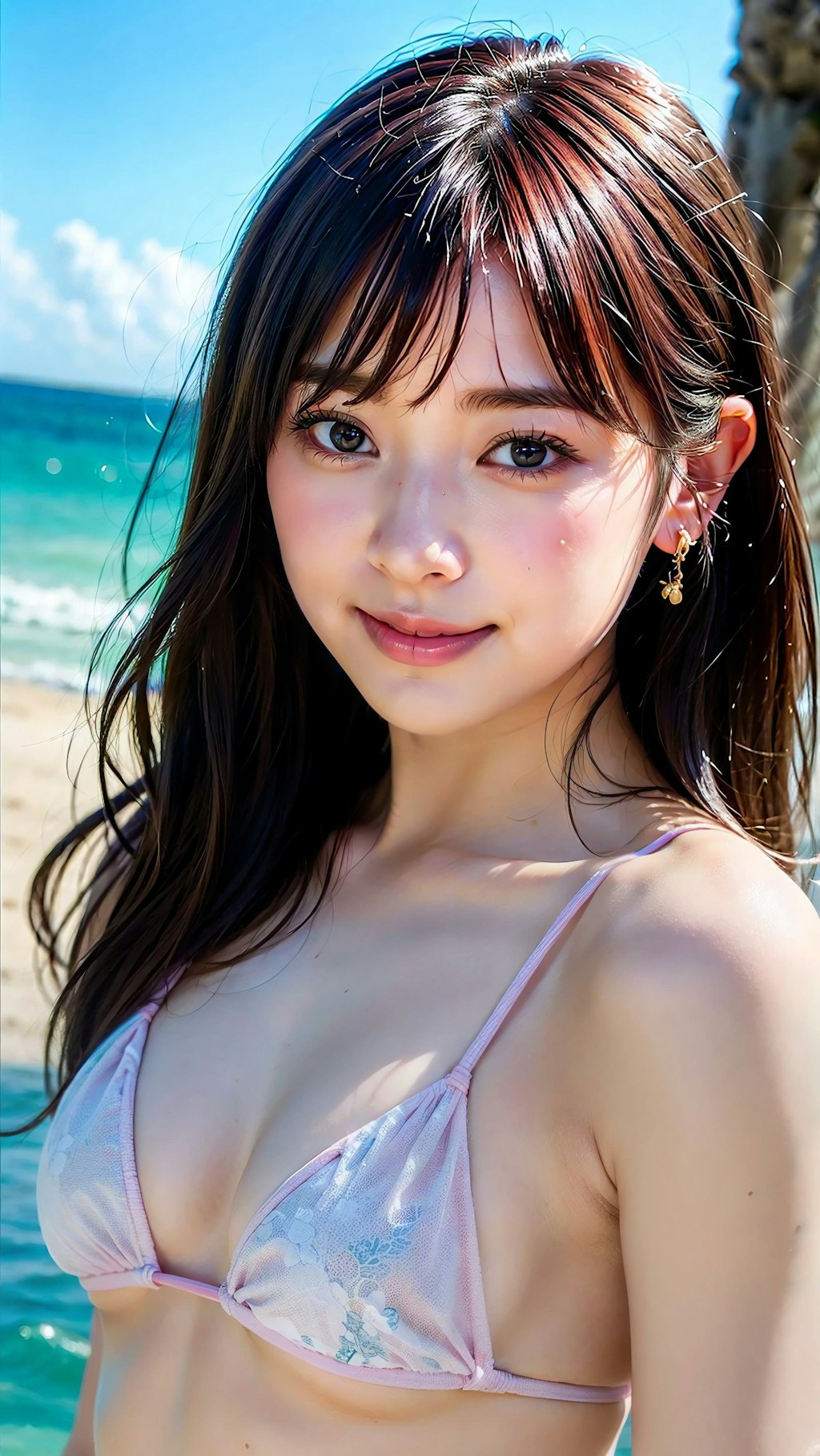 大好きな彼女と海水浴