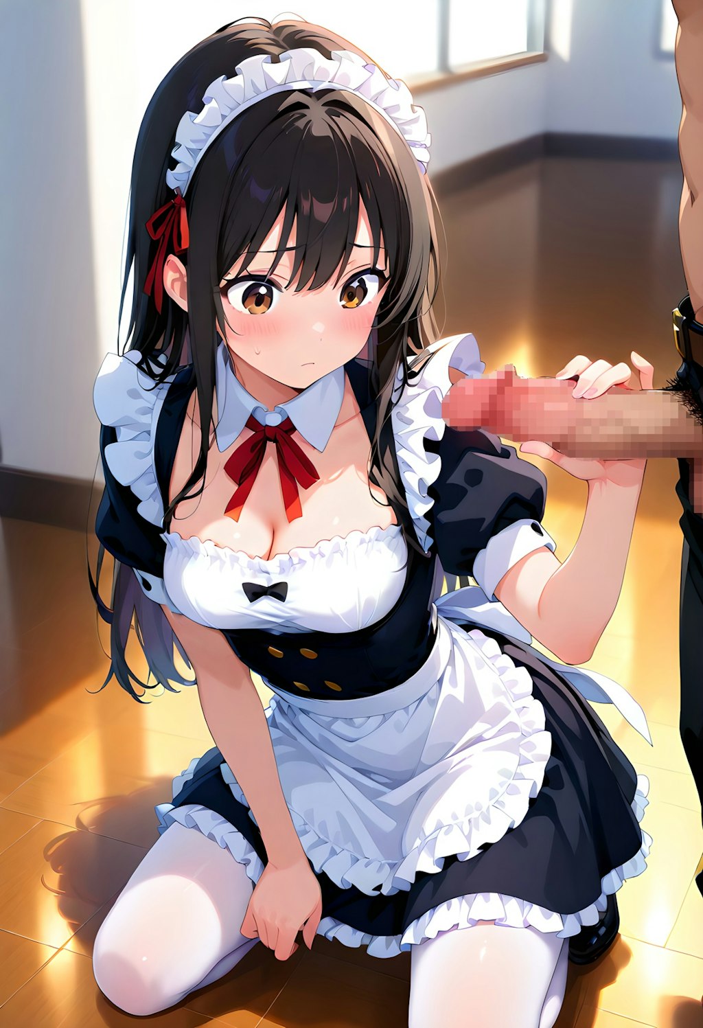 メイドちゃんの手コキ