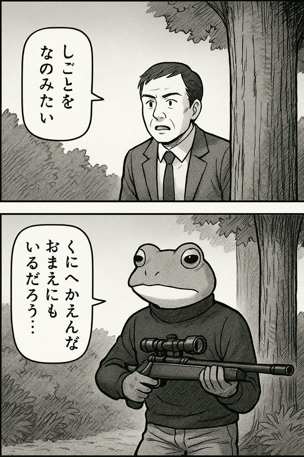 超A級スナイパー的な、くにへかえるんだな