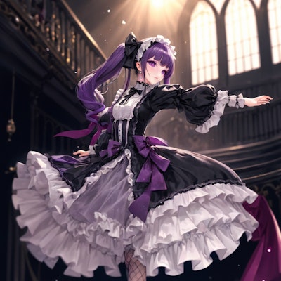 紫の宮廷ダンサー