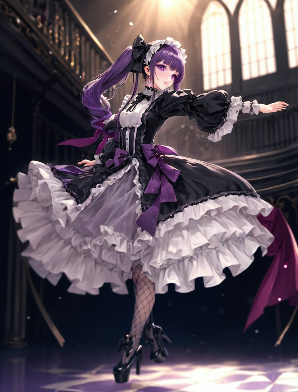 紫の宮廷ダンサー
