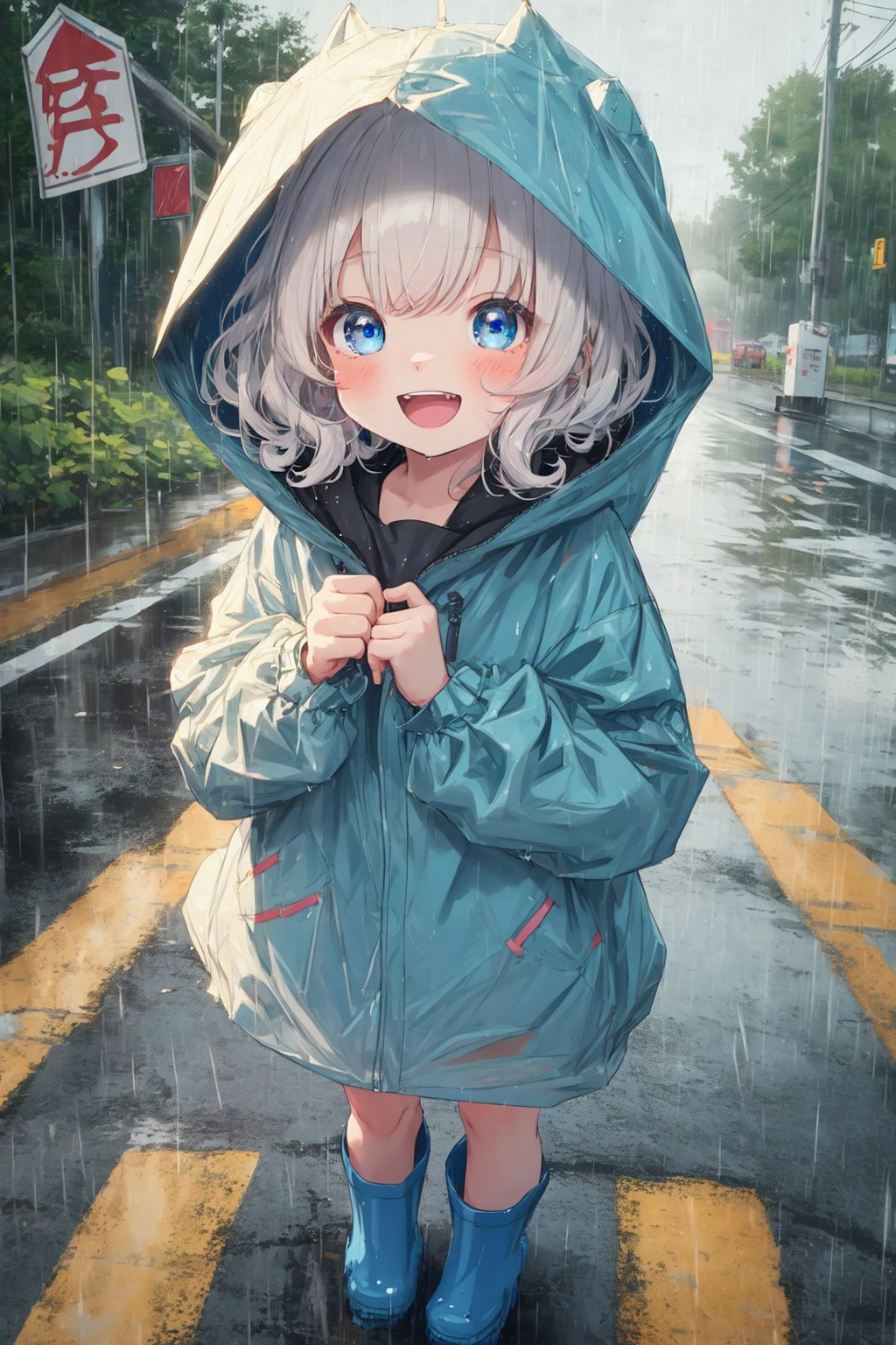 雨の日でテンション上がっちゃう子