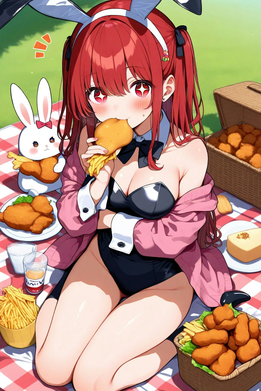 唐揚げとバニーガールちゃん