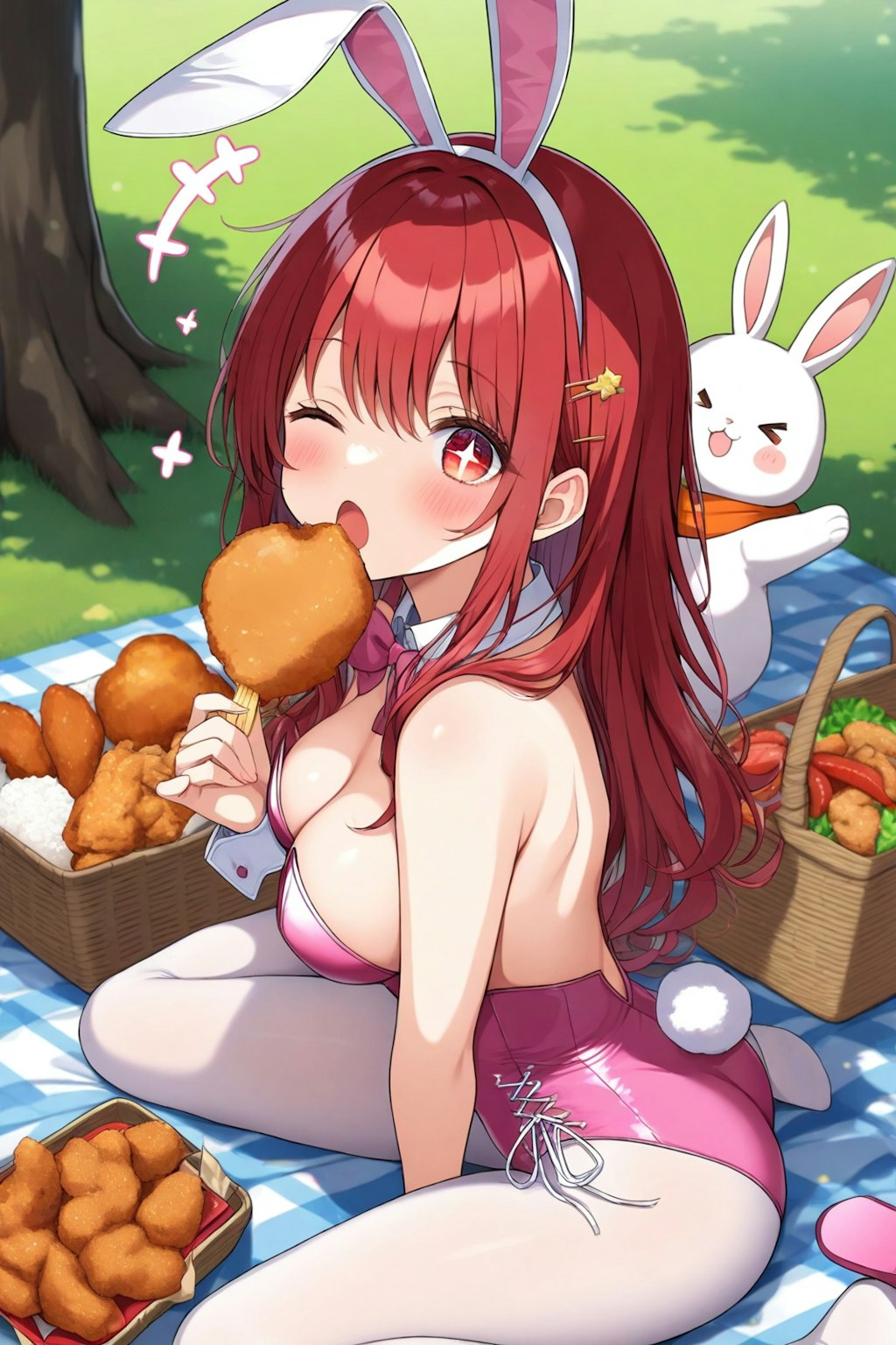 唐揚げとバニーガールちゃん