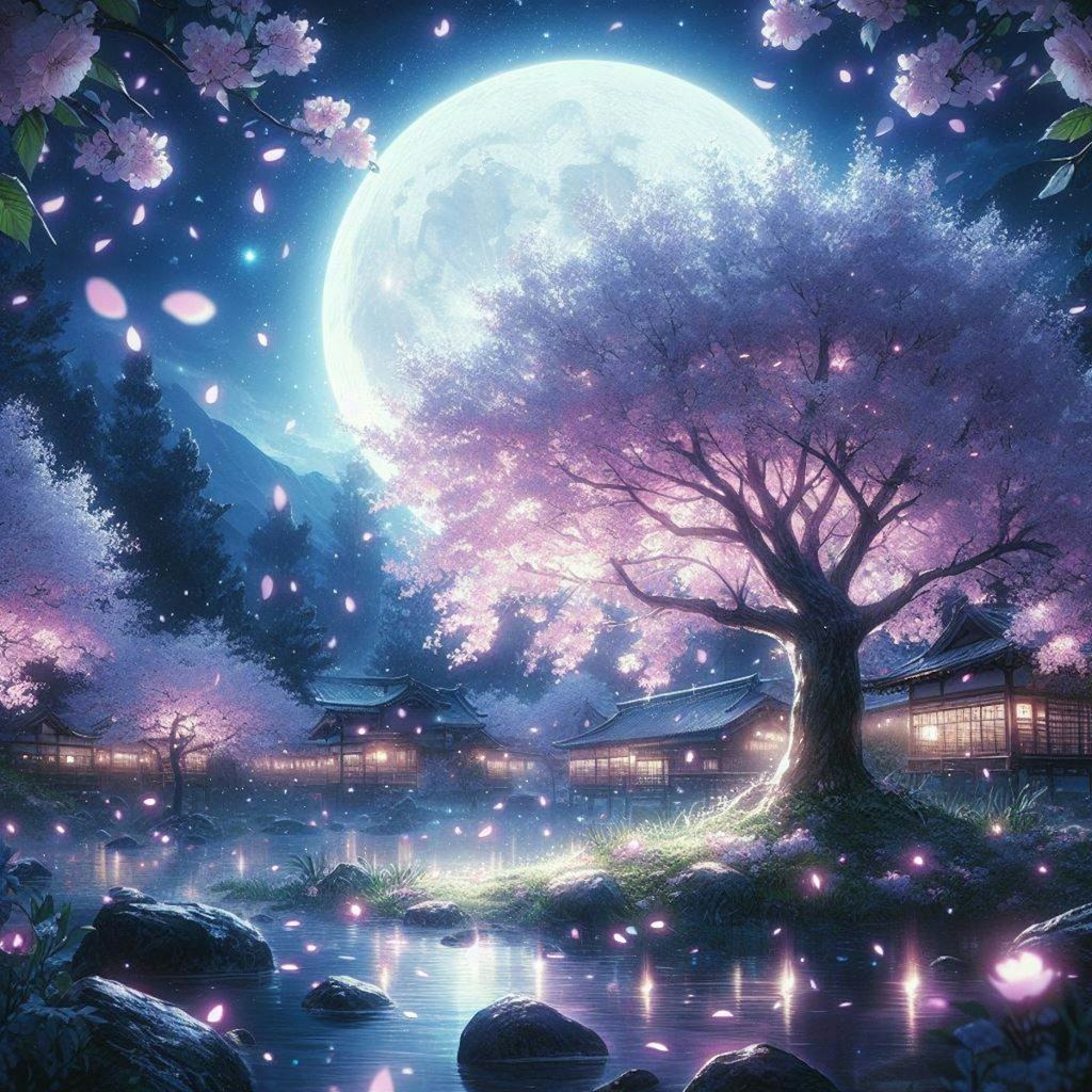 夜月桜