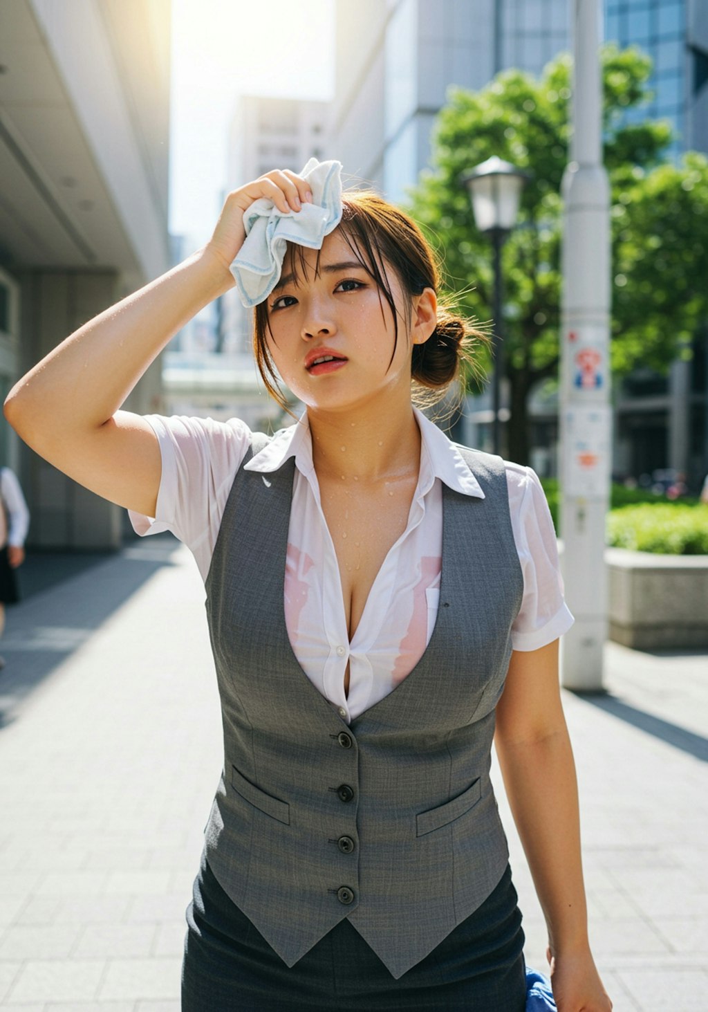 汗だくＯＬ。