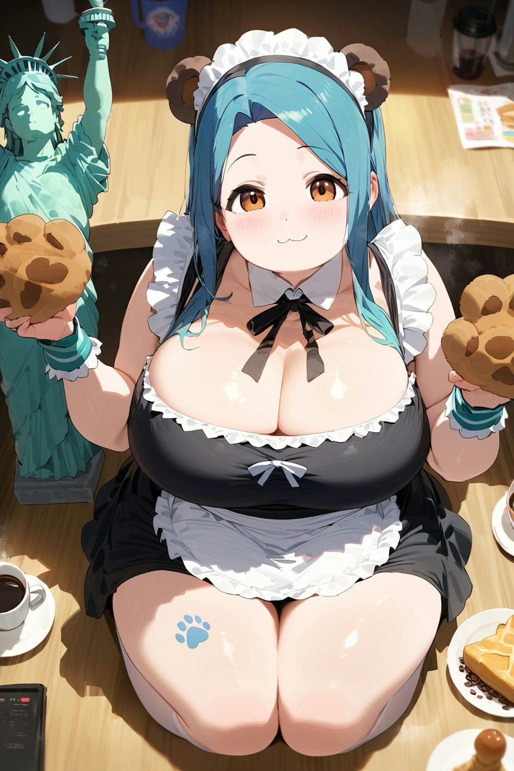 とある、ぽっちゃりメイド喫茶店のクマ娘🧸