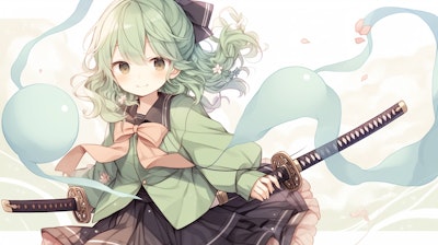 緑髪の剣士