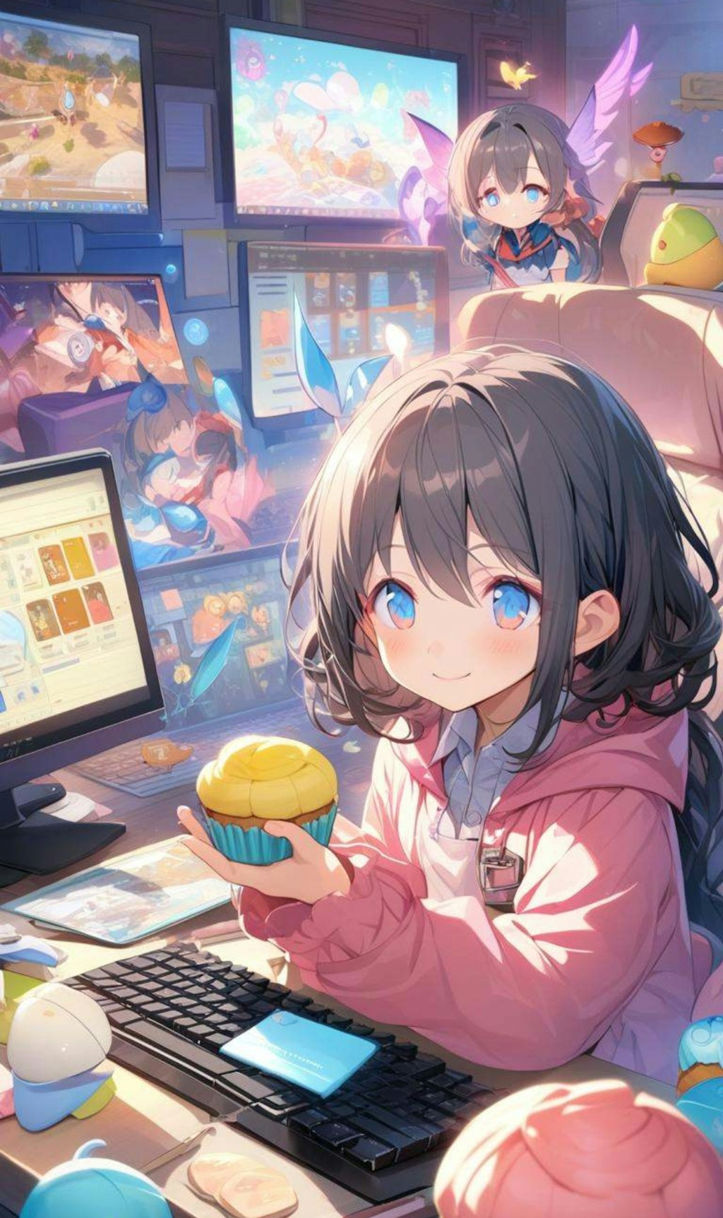 ゲームプログラマーの小さな女の子