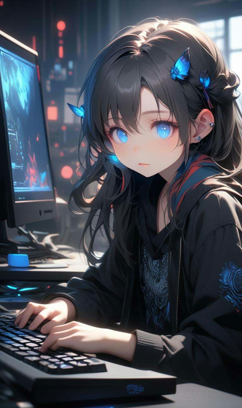 ゲームプログラマーの小さな女の子