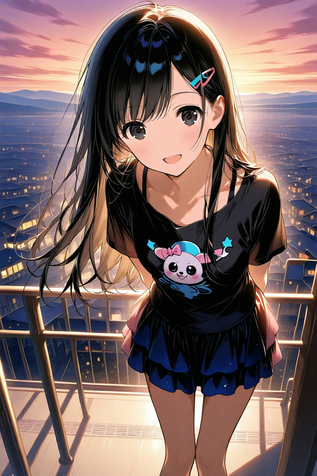 夕陽🌇と三女ちゃん⛄✨