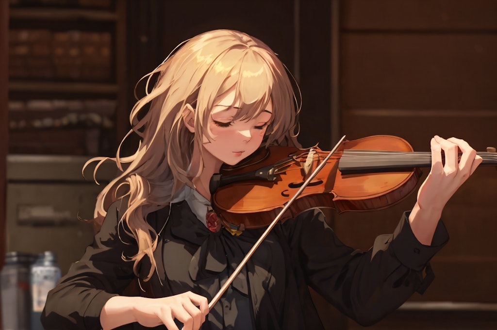 ヴァイオリンを弾く人