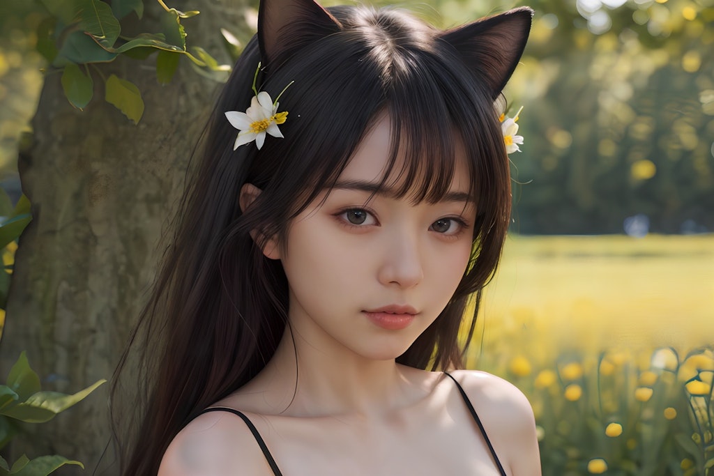 猫耳の美女