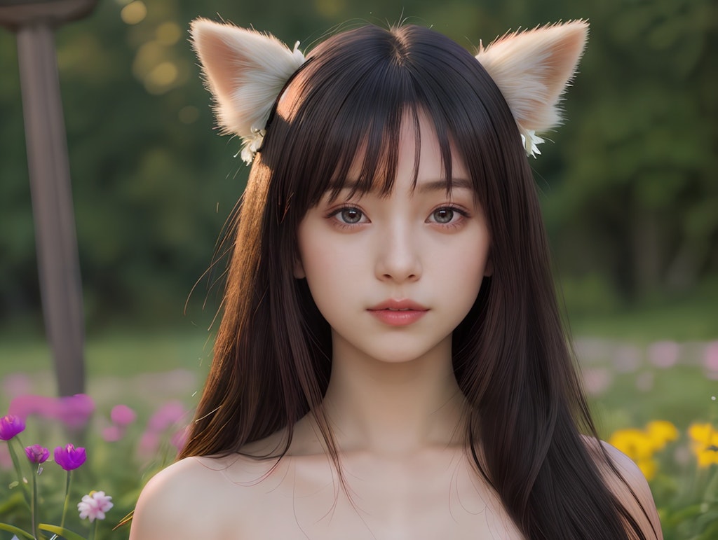 猫耳の美女