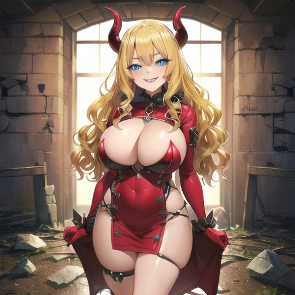 廃墟とムチムチ女悪魔さんｗ