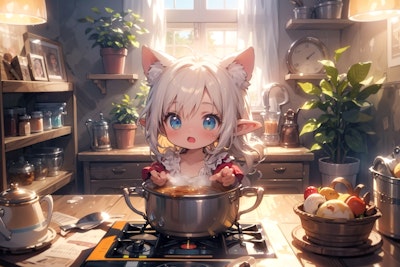 Elf preparing a meal 27