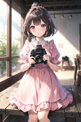 お団子姫と古いカメラ