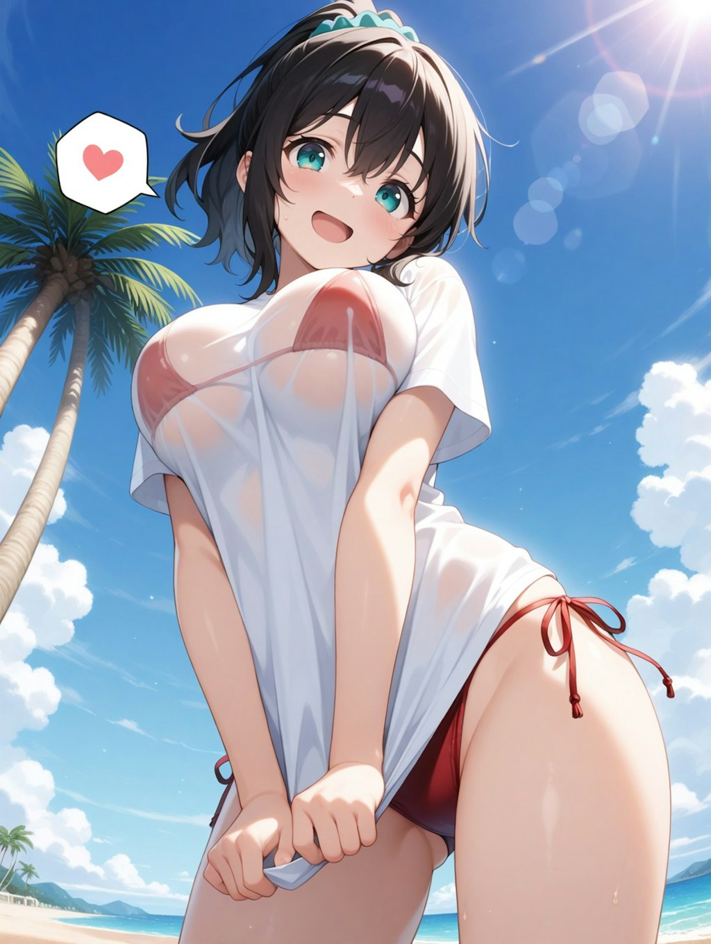 シャツ引っ張り
