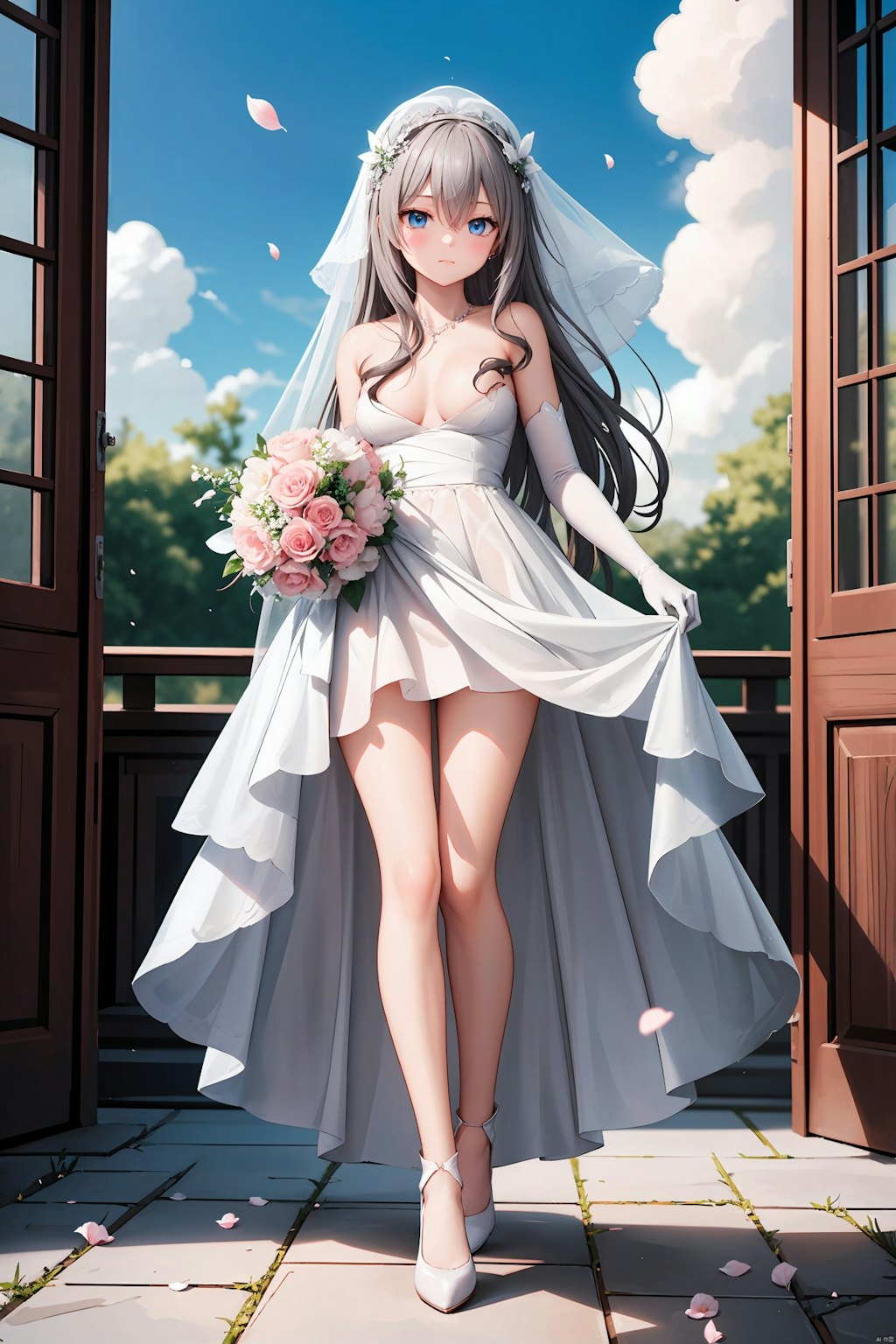 Wedding dress girl