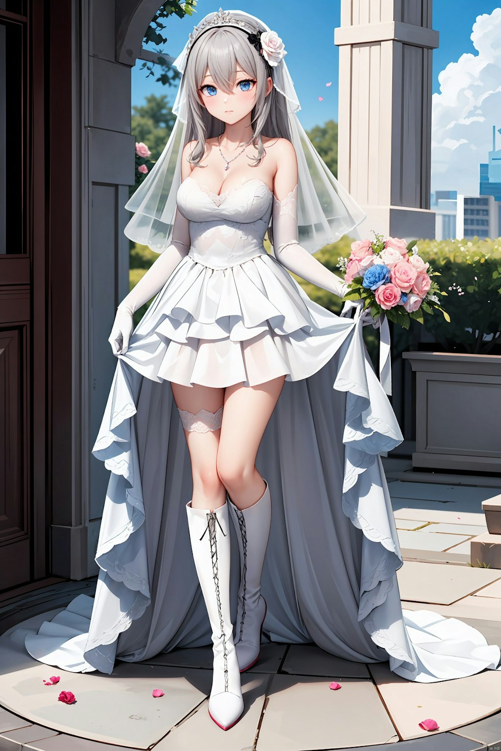 Wedding dress girl