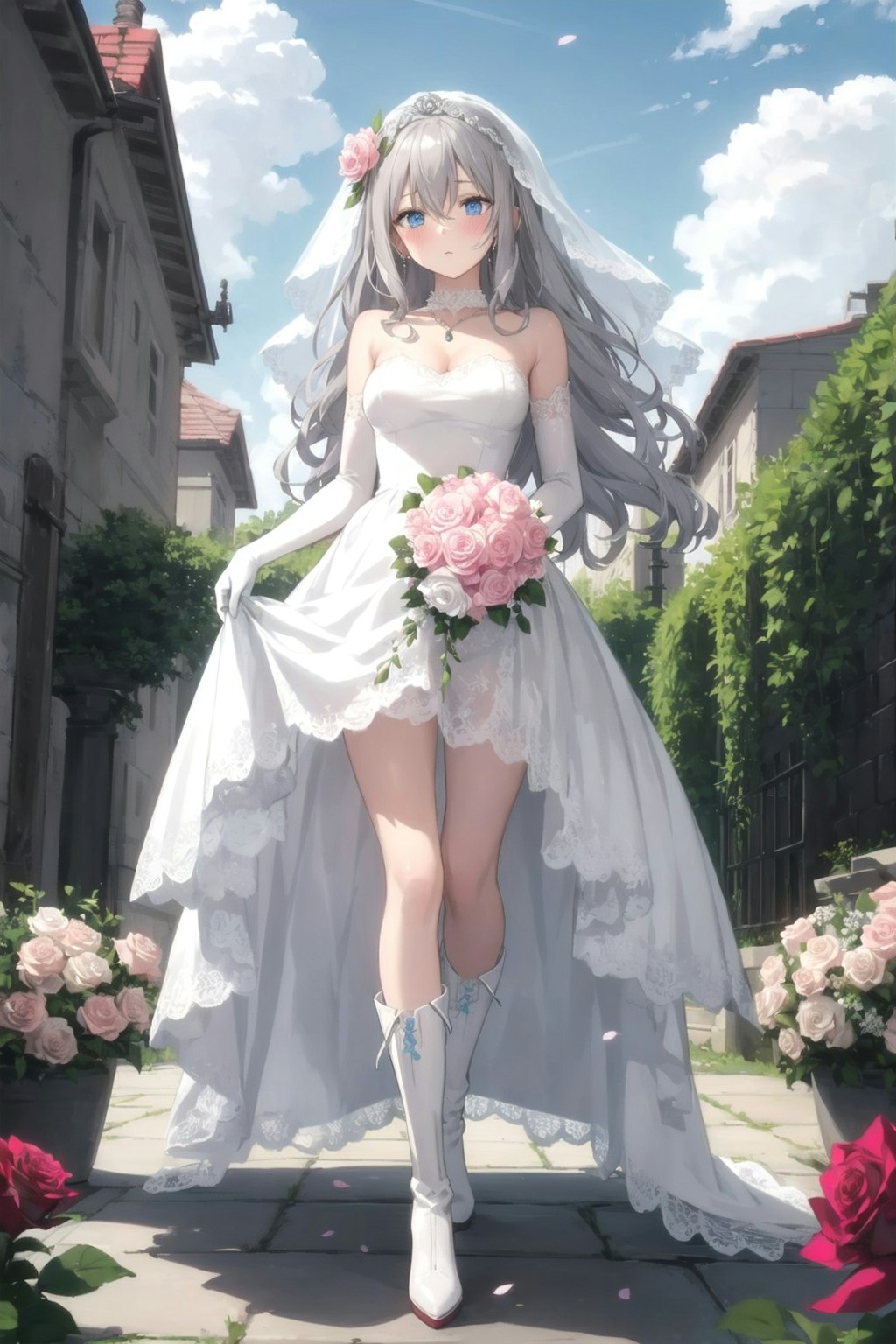 Wedding dress girl