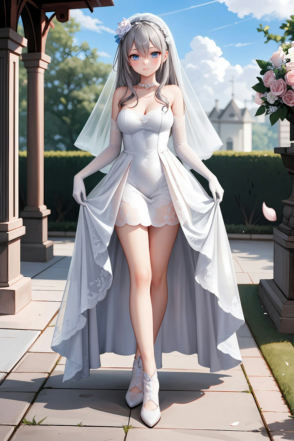 Wedding dress girl