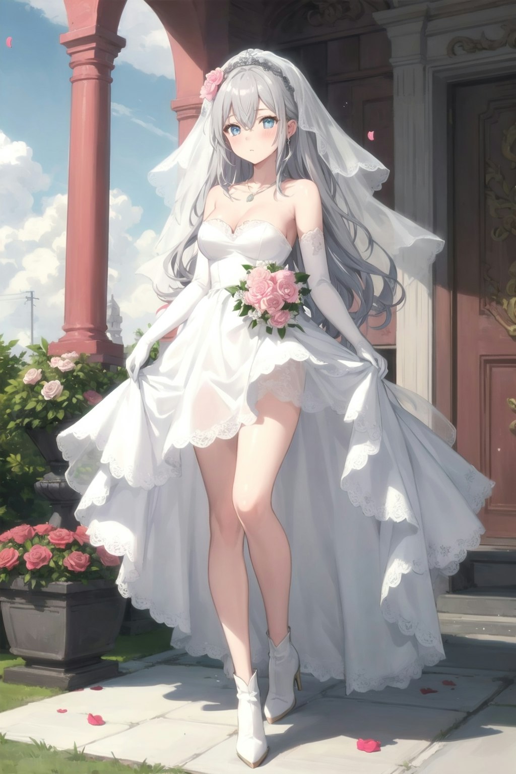 Wedding dress girl