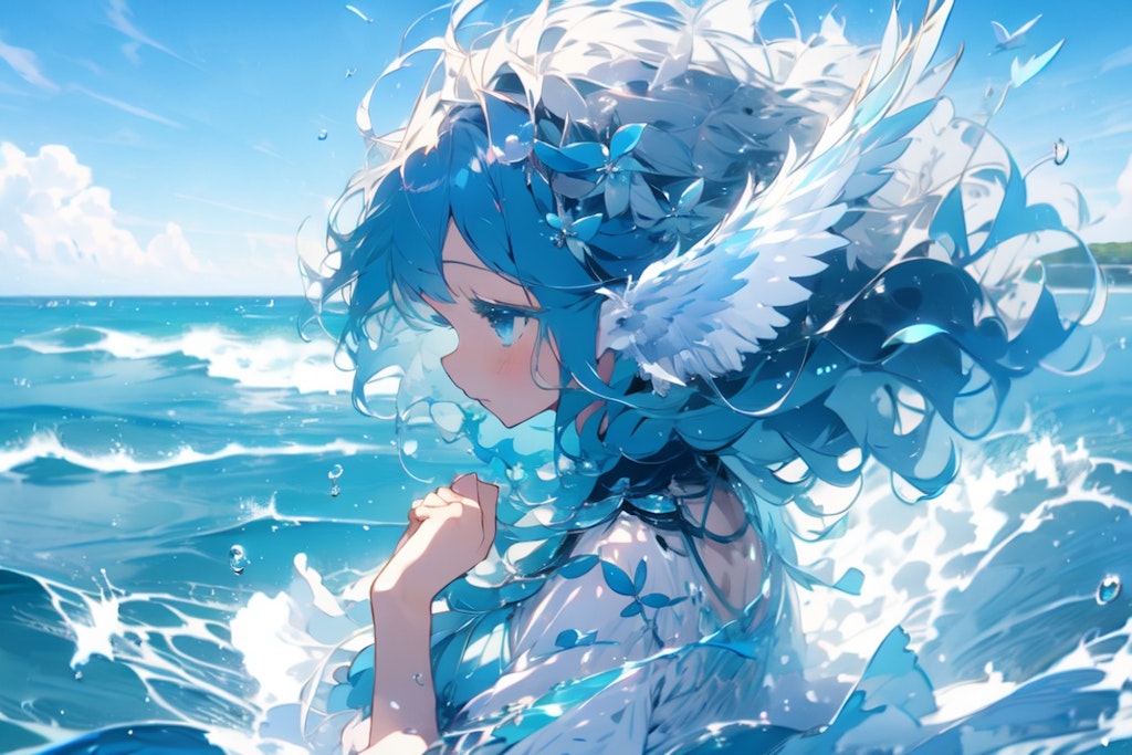 海風と青い鳥