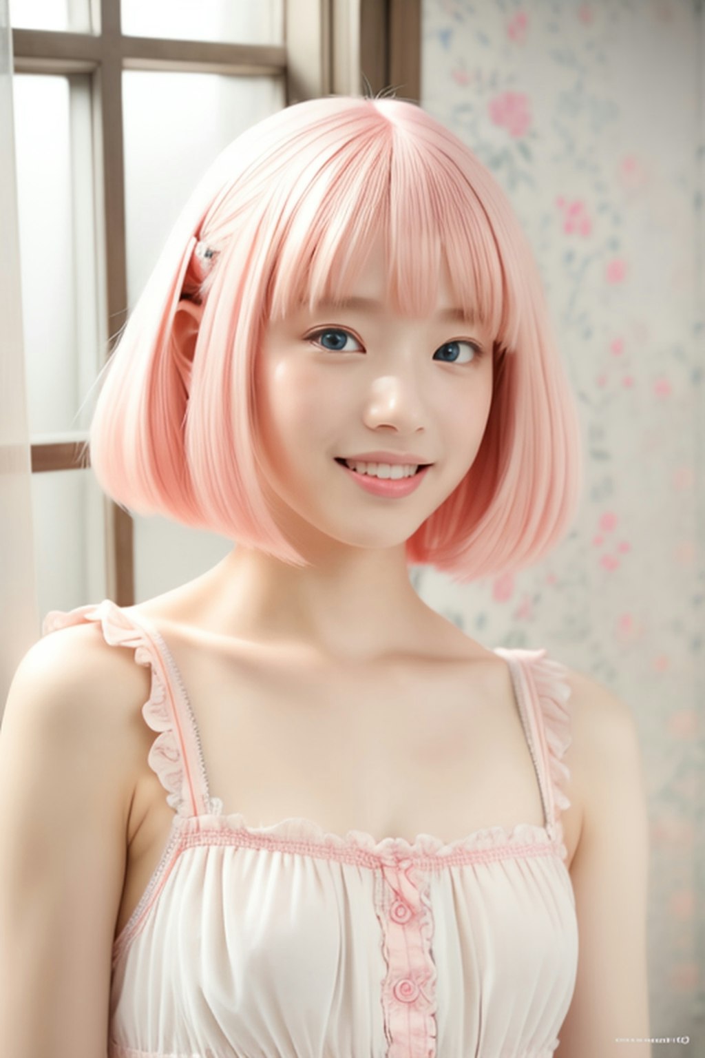 ピンク髪