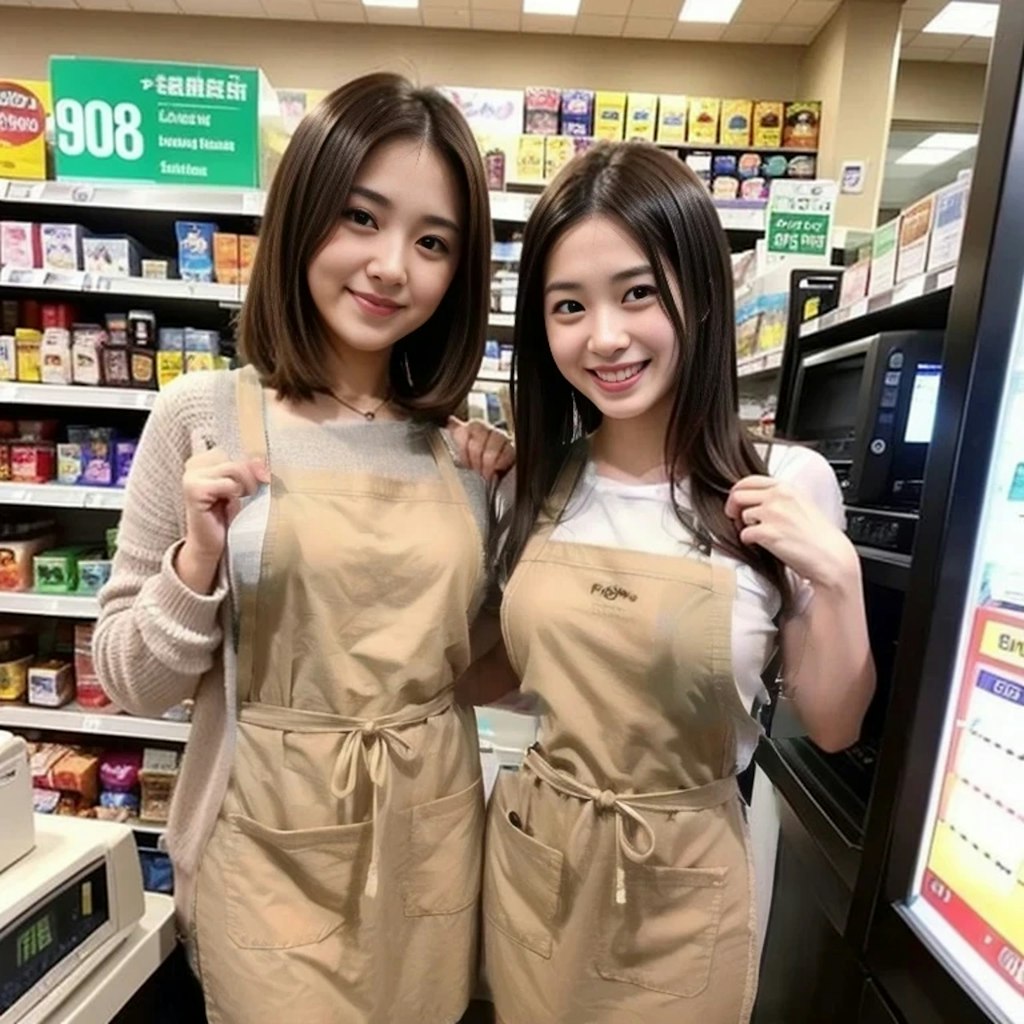 コンビニの美人店員