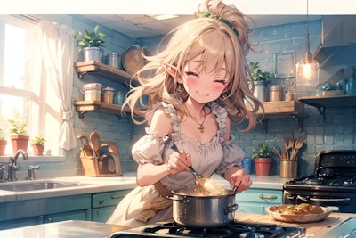 Elf preparing a meal 23