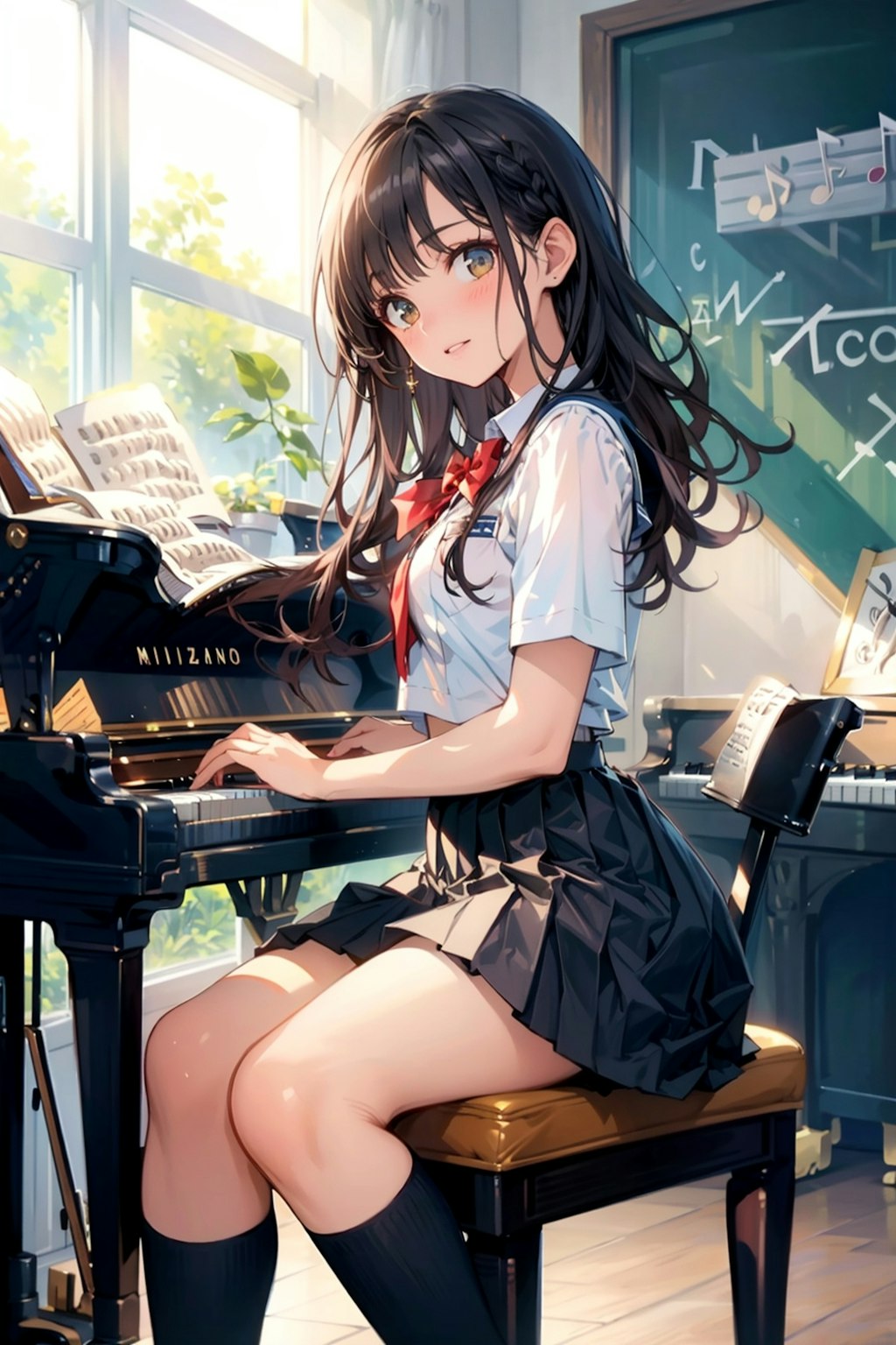 ピアノと彼女