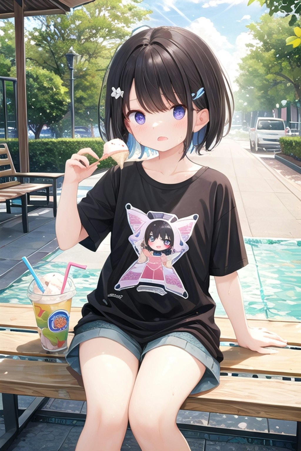 アイスクリームと謎のTシャツ