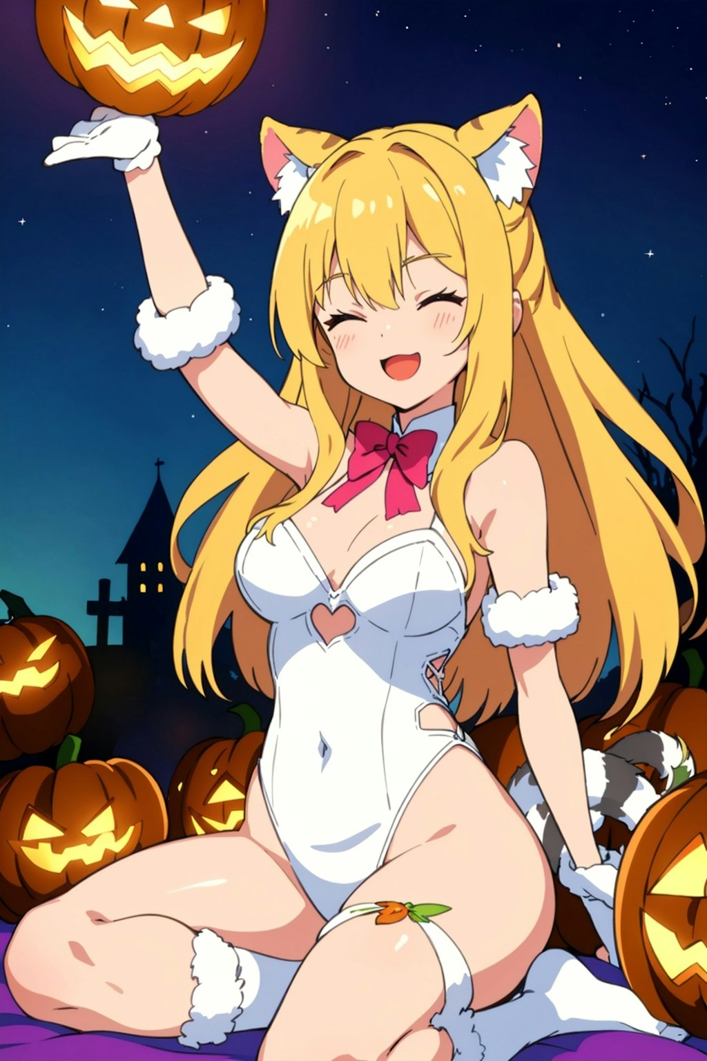 ハロウィン猫耳娘