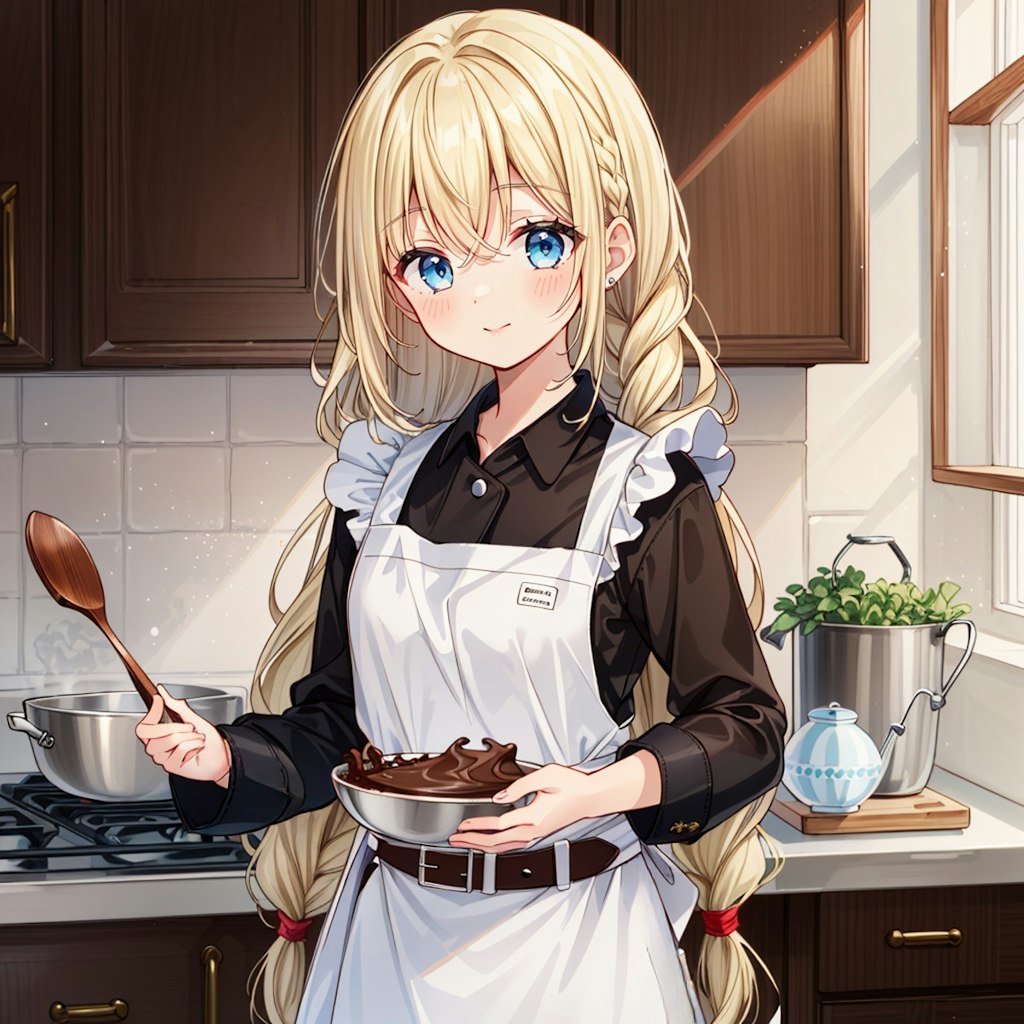 ちちぷいちゃんのバレンタイン用チョコレート作り