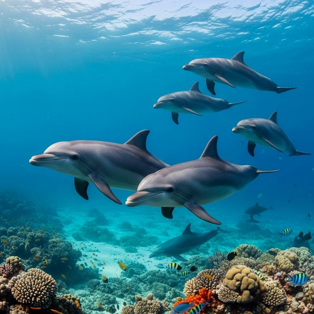 イルカの居る海