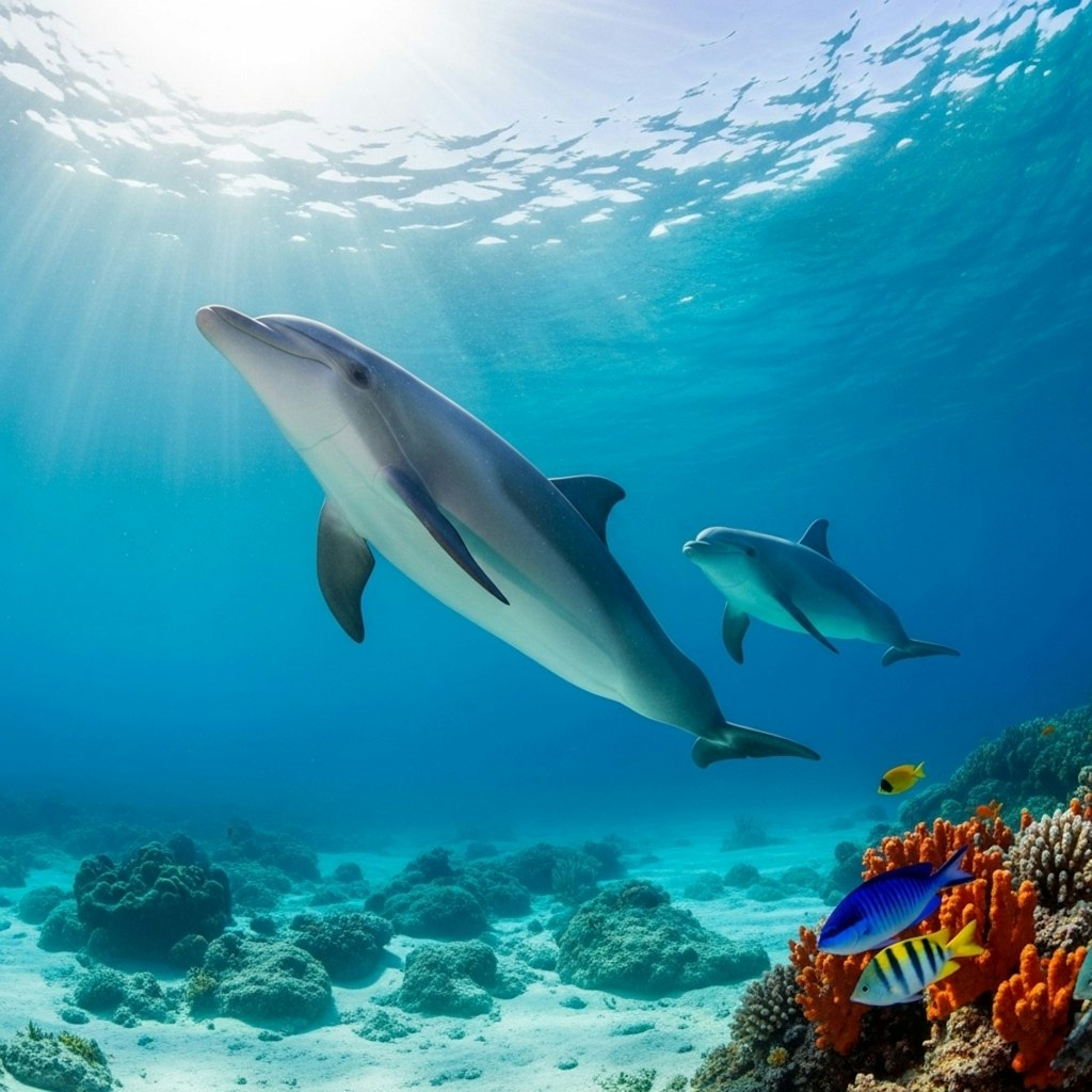 イルカの居る海