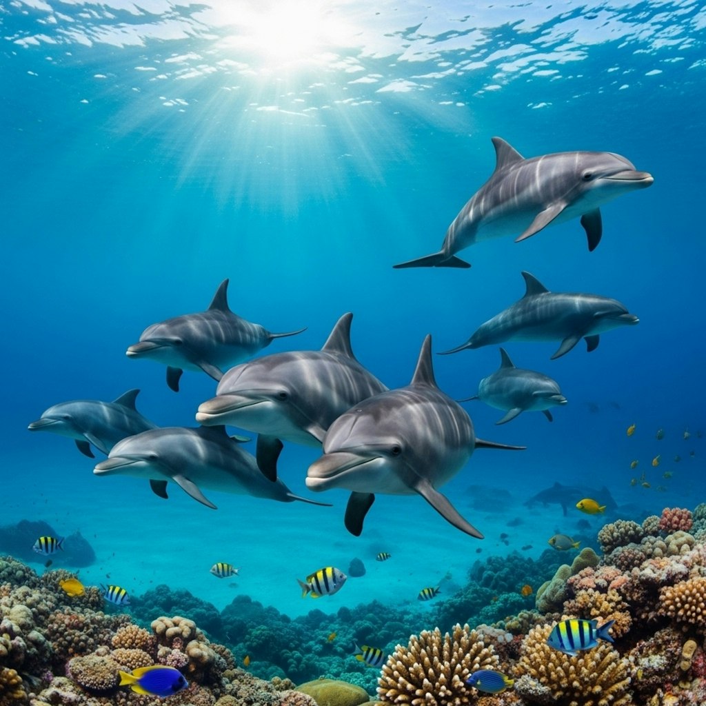 イルカの居る海