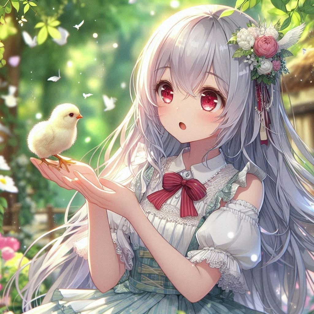 アイちゃんとひよこ