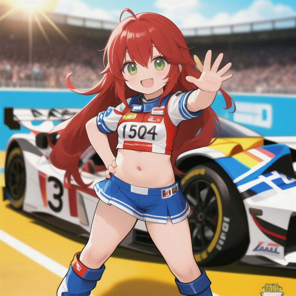 レースクイーンの少女