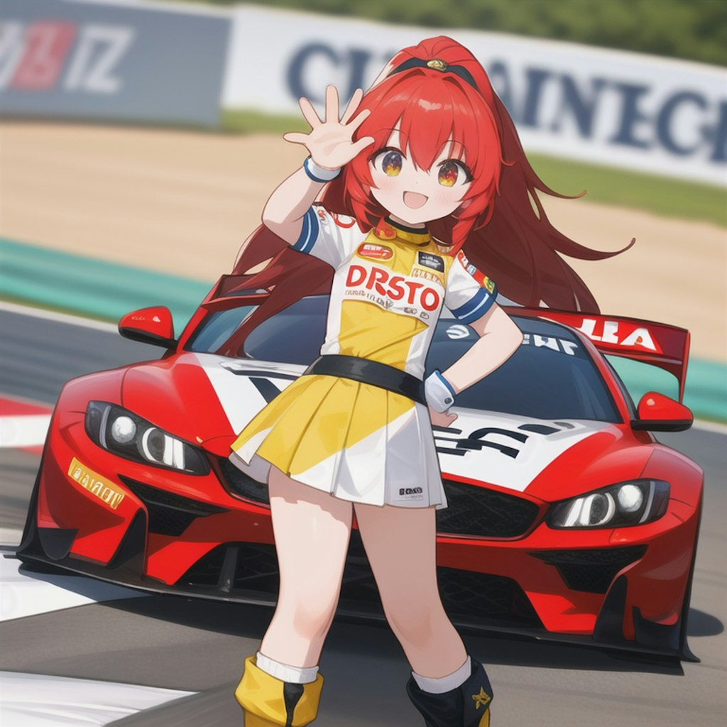 レースクイーンの少女