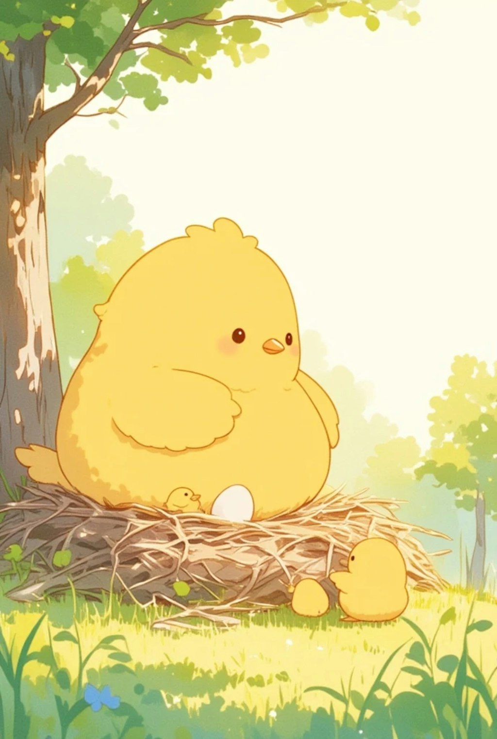 ヒヨコが卵を産む