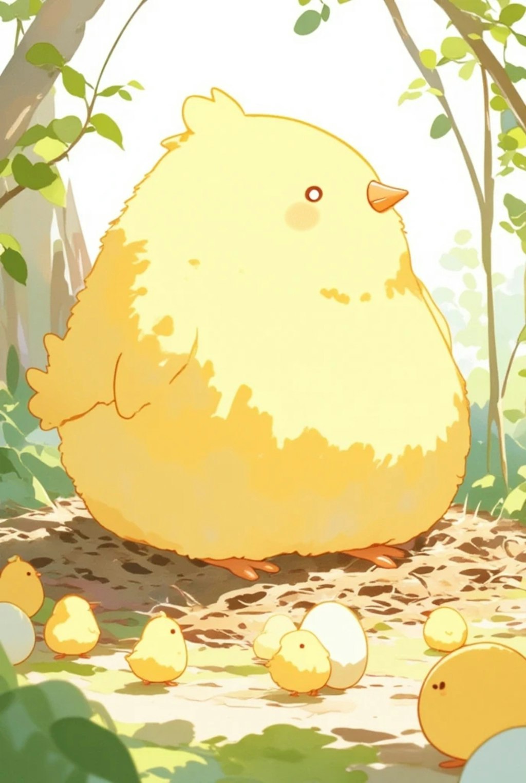 ヒヨコが卵を産む
